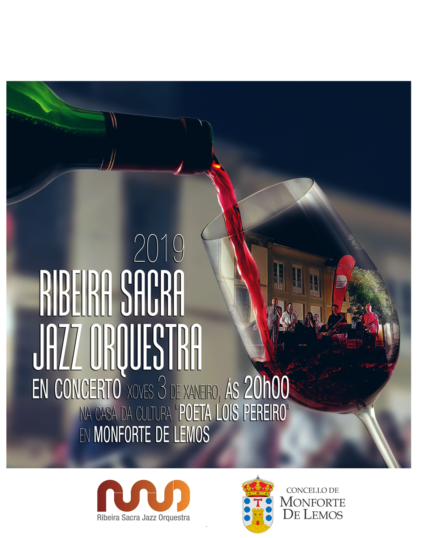cartel concerto Ribeira Sacra Jazz Orquestra